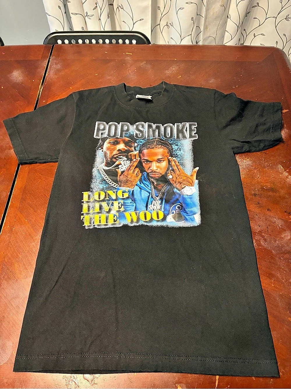 Shaka Wear Long Live the Woo Pop Smoke graphic tee Black Graphic Tee